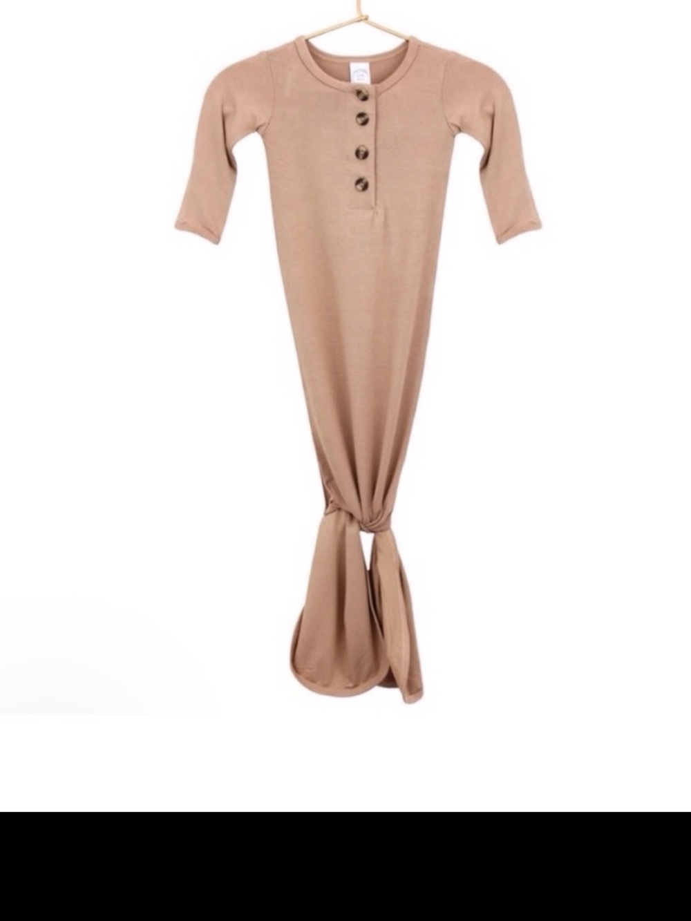 Lou Lou And Company Dylan Knotted Gown Newborn to 3 months